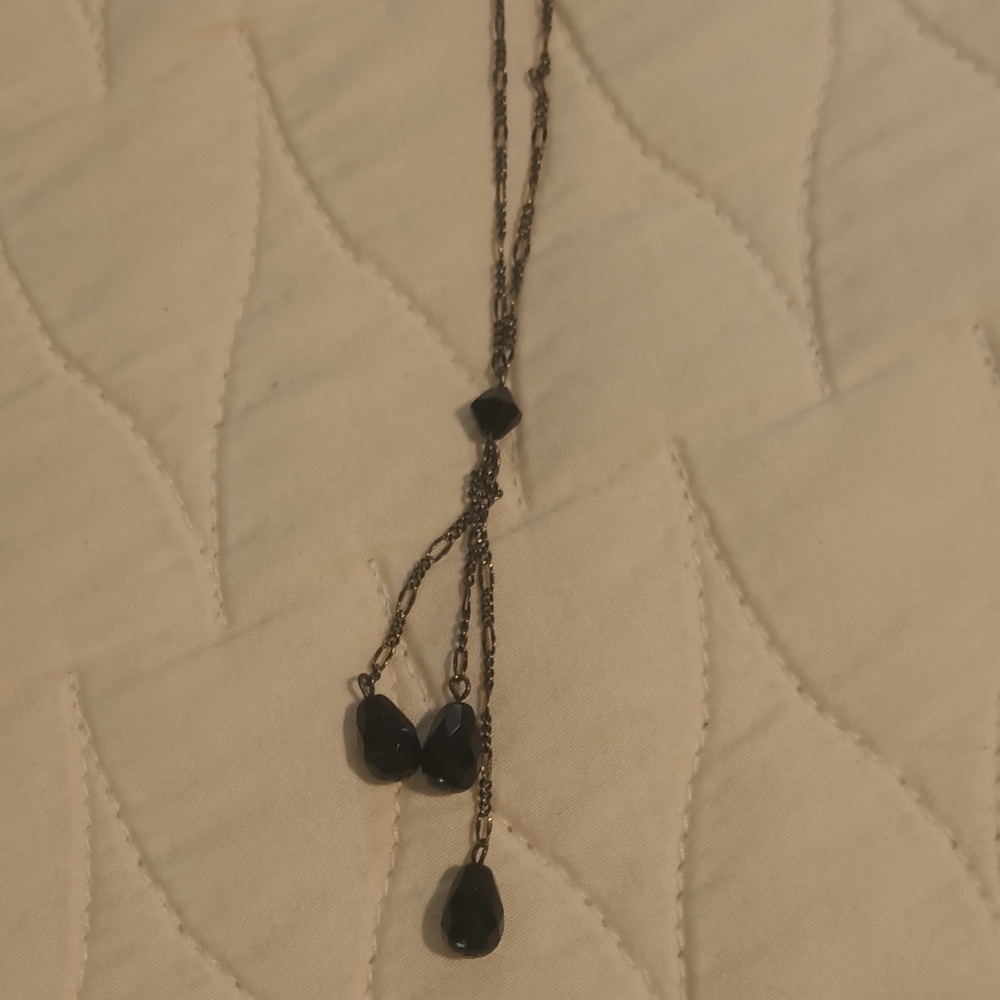 Elegant Black Drop Necklace